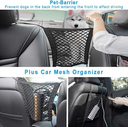 Dog Car Seat Cover for Back Seat Waterproof Backseat Protector, Nonslip Rear Seat Cover for Kids,Universal Size Fits Cars Trucks SUVs (Beige)