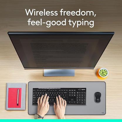 Logitech MK270 Wireless Keyboard and Mouse Combo for Windows,2.4 GHz,8 Multimedia Keys,PC,Laptop,Wireless Keyboard Compact Mouse Combo - Black,(Pack of 4)