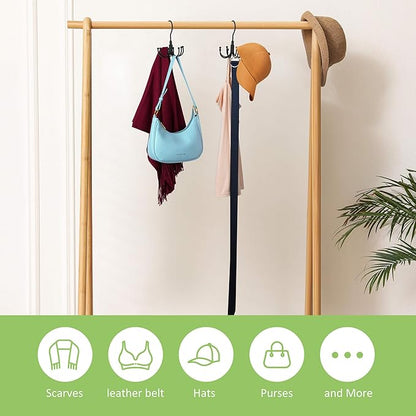 Tank Top Hanger, Rotatable Bra Hanger for Closet, Max 24 Capacity Metal Tank Top Holder Storage Space Saving Sport Bra Organizer, Black