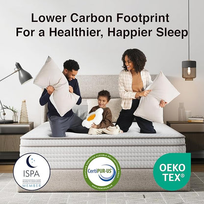 Novilla Queen Mattress, 14 Inch Queen Size Mattresses in a Box with Smarts™ Pocket Coil for Pressure Relief, Medium Firm Foam and Spring Hybrid Colchones with CertiPUR-US Certified