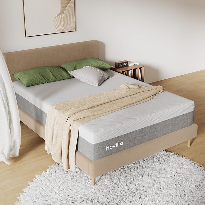 Novilla Full Size Mattress, 10 inch Full Gel Memory Foam Mattress for Cool Night & Pressure Relief, Medium Firm in a Box, Bliss