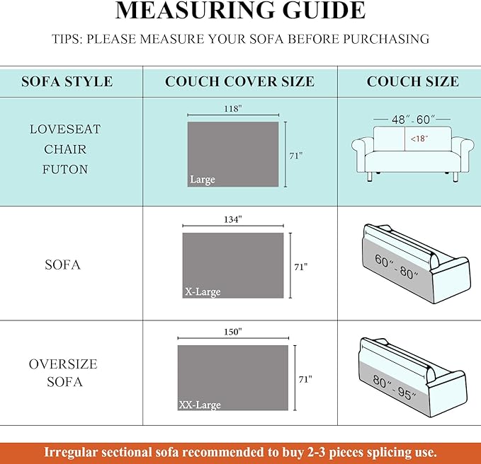 STACYPIK Soft Matcha Green Sectional Couch Covers Minimalist Sofa Throw Cover Herringbone Couch Protector for 2 Cushion Couch L Shape Sofa Cover Futon Cover Decorative for Couch-71X118IN