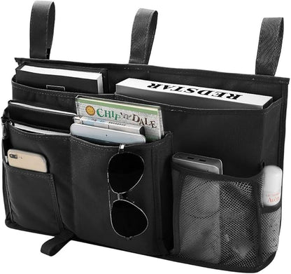 Bseash Bunk Bed Organizer, Bedside Caddy Hanging Bed Organizer Storage Bag 8 Pockets, for College Dorm Rooms Bed, Hospital Bed, Baby Bed Rails, 600D Oxford Cloth