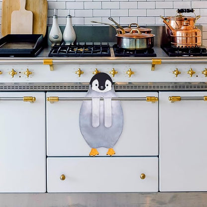 AGRIMONY Penguin Funny Hand Towels for Kitchen Bathroom - Cute Penguin Gifts for Kids Women Men Teens- Easter Valentines Mothers Fathers Housewarming Christmas Birthday Gifts for Animals Lovers