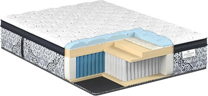 Kingsdown Firm Euro Pillow Top Hybrid California King Mattress Cooling Gel Memory Foam Layer Multi-Layered Motion Isolation Cool Sleep Quilted Top Luxury Mattresses, 15-inch, Passions Engleson