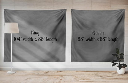 Ambesonne Alice in Wonderland Tapestry, Welcome Wonderland Black and White Floor Landscape Mushroom Lantern, Wide Wall Hanging for Bedroom Living Room Dorm, 80" X 60", Stone Black