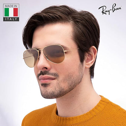 Ray-Ban RB3025 AVIATOR GRADIENT Pilot Shaped Sunglasses for Men & Women with Official RAYBAN Eyewear Kit