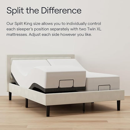 Nectar Luxe King Adjustable Base & 14” Mattress (New Version) - Head & Foot Incline - Medium Firm Memory Foam - Cooling Upgrade - 3 Massage Settings - 365-Night Mattress Trial & Forever Warranty