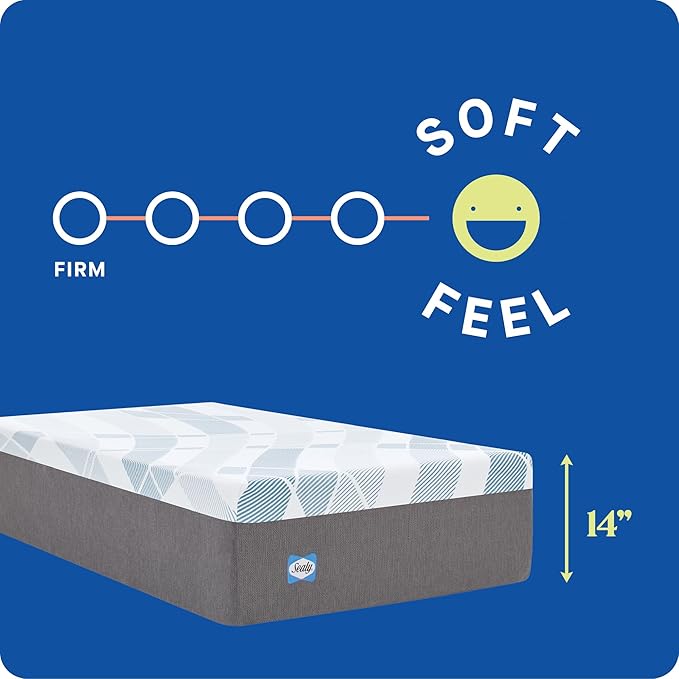 Sealy Dreamlife 14” Hybrid Mattress-in-a-Box, Full, SealyComfort Gel Memory Foam, SealyResponsive Encased Coils, Machine Washable Cover