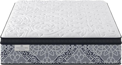 Kingsdown Cushion Firm Euro Pillow Top Hybrid California King Mattress Cooling Gel Memory Foam Layer Multi-Layered Motion Isolation Cool Sleep Quilted Top Luxury Mattresses, 15-inch, Passions Engleson