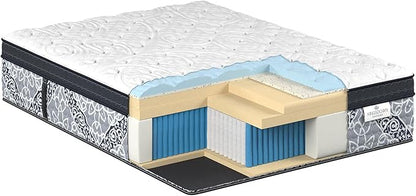 Kingsdown Passions Kelbrooke 16" Ultra Plush Euro Pillow Top Hybrid Mattress King, Gel Memory Foam Layer Motion Isolation Quilted Top Premium Mattress