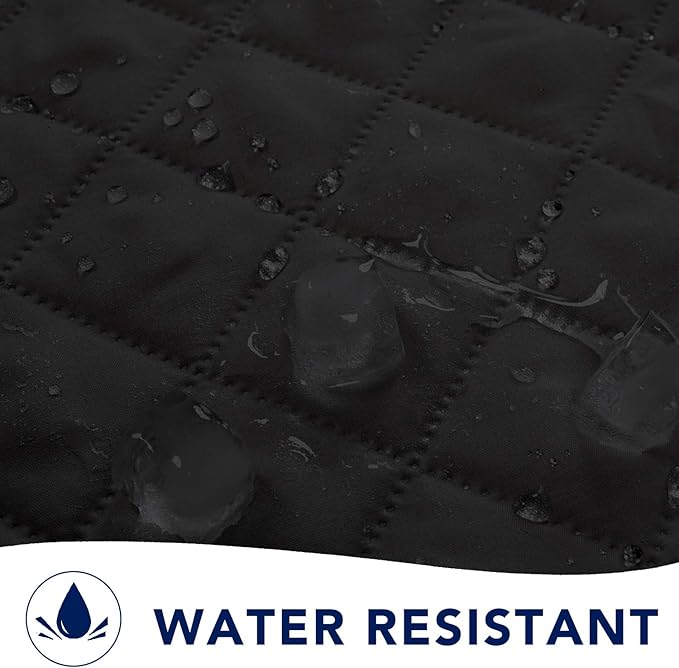 PureFit Reversible Sofa Couch Cover Water Resistant Couch Covers for 3 Cushion, Washable Furniture Cover with Non-Slip Foam and Adjustable Strap for Dogs, Pets (Oversized Sofa, Black/Beige)