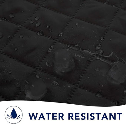 PureFit Reversible Sofa Couch Cover Water Resistant Couch Covers for 3 Cushion, Washable Furniture Cover with Non-Slip Foam and Adjustable Strap for Dogs, Pets (Oversized Sofa, Black/Beige)