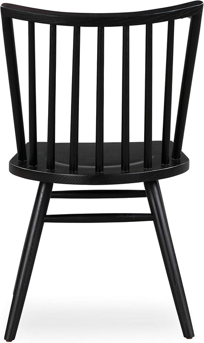 POLY & BARK Talia Dining Chair, Ash Wood, Black