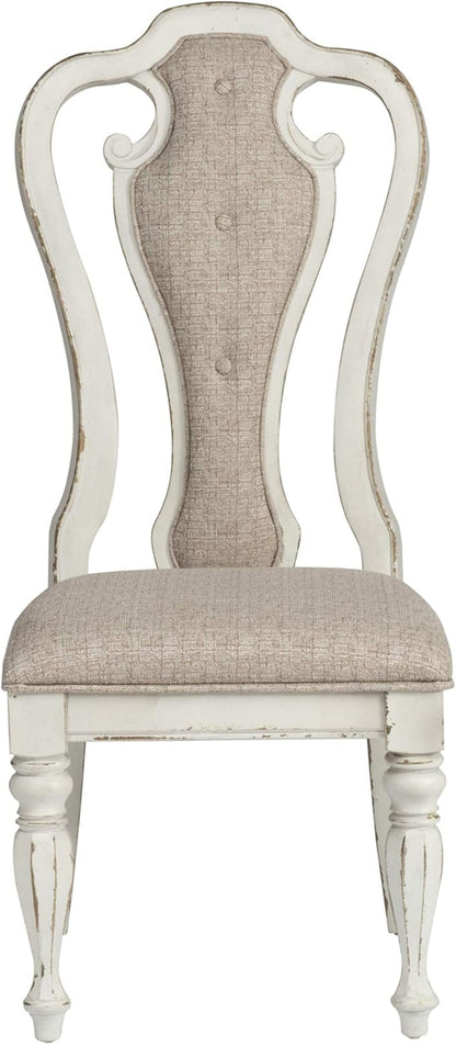 LIBERTY FURNITURE INDUSTRIES, INC. Magnolia Manor Opt 5 Piece Pedestal Table Set, Antique White, Width 42" x Depth 60" Height 30"