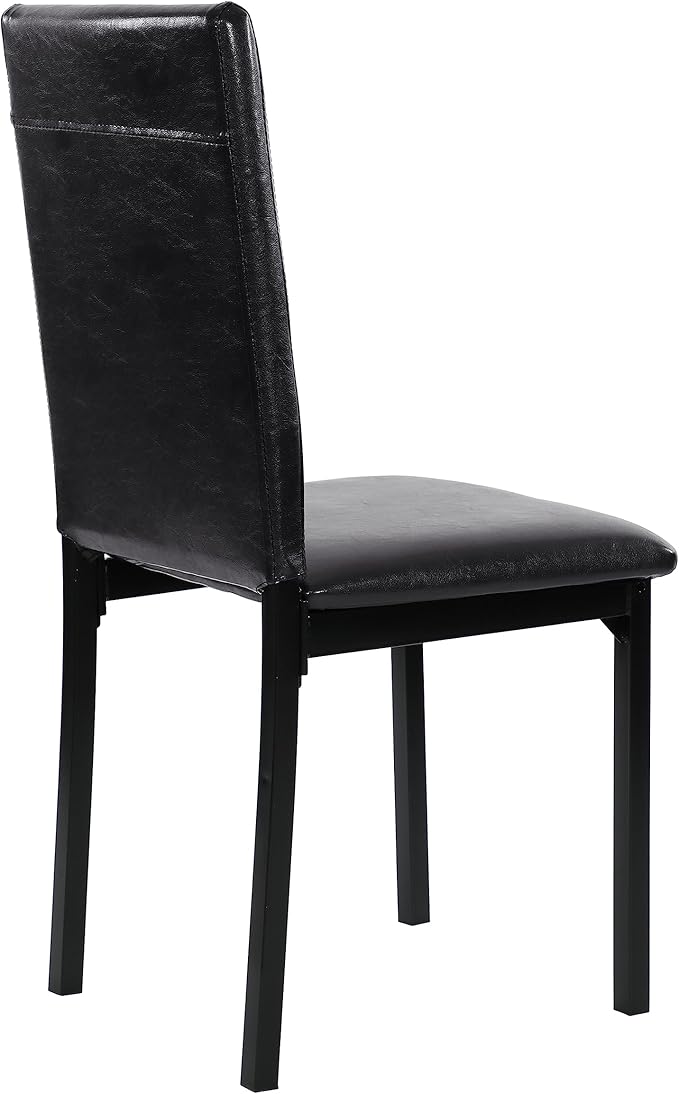 Homelegance 2601 Tempe PU Upholstered Chair (Set of 4), Dining Height, Brown