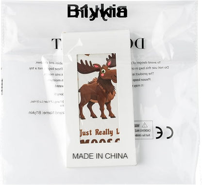B1ykin Cute Sticky Notes Set - I Just Really Like Moose Self-Stick Notes Pad, 550 Sheets Writing Memo Pages Sticky Notepad for Teacher Appreciation Gifts, School Office Party Supplies (Heart Moose)
