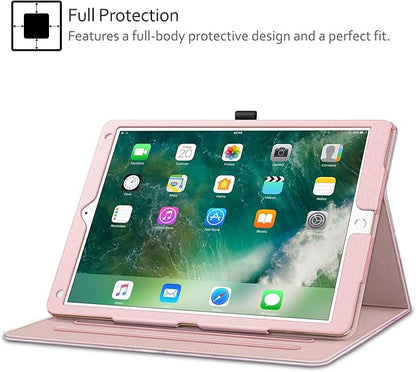 Fintie Multi-Angle Case, 2017/2015 iPad Pro 12.9 inch (Old Model) 1st & 2nd Gen Case - [Corner Protection] Folio Stand Cover with Pencil Holder & Pocket, Auto Wake/Sleep, Dreamy Marble