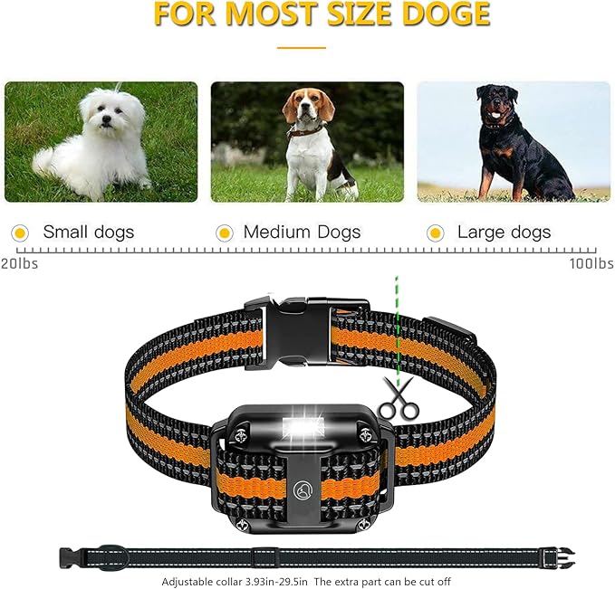 Dog Shock Collar with Remote, Dog Training Electric Collar, Waterproof Rechargeable, 1640ft Dog Shock Collar with LED Light, Beep, Vibration, Shock for Medium/Large 3 Electronic Collars Dogs