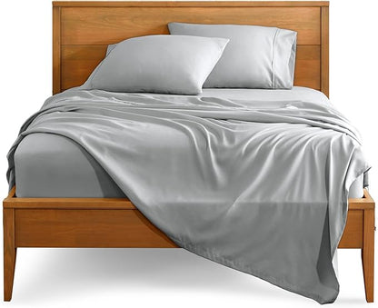 Bare Home King Sheet Set - 1800 Ultra-Soft Microfiber King Bed Sheets - Double Brushed - Deep Pockets - Easy Fit - 4 Piece Set - Bed Sheets (King, French Grey)