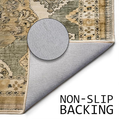 Muddy Mat짰 Monarch 2ft x 10ft Washable Area Rugs for Living Room, Bedroom & Dining Room ??Modern Soft Low Pile Non Slip Carpet ??Pet Friendly Waterproof Foldable Rugs for Home