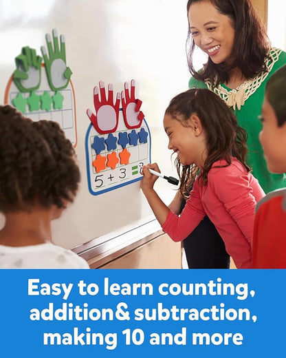 Coogam Montessori Math Manipulatives Number Counting Block, Magnetic Ten Frame Addition Subtraction Practice with Dry Erase Board, Educational Learning Toy Gift for 1st 2nd & 3rd Grade