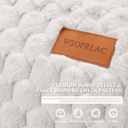 Bean Bag Chair with Ottoman, Modern Giant Bean Bag Couch Sofa with Footstool, Lounge Large Bean Bag Chairs for Adults Teens, Comfy Faux Fur Reading Chair for Bedroom, Living Room
