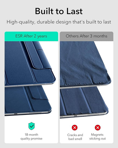 ESR for iPad Pro 13 Inch Case (M5/M4) 2025/2024, Powerful Magnetic Attachment, Slim Trifold Stand Case, Supports Pencil Pro & Pencil(USB-C), Auto Wake/Sleep, Rebound Series, Navy Blue