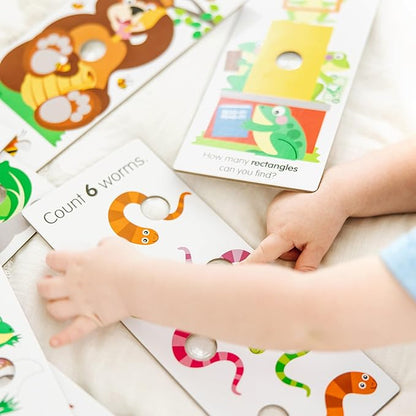 Melissa & Doug Poke-a-Dot! Numbers, Shapes & Colors Jumbo Learning Cards, 13 Double Sided Interactive Flash Cards, Educational Activities for Toddlers & Preschoolers, Ages 1+