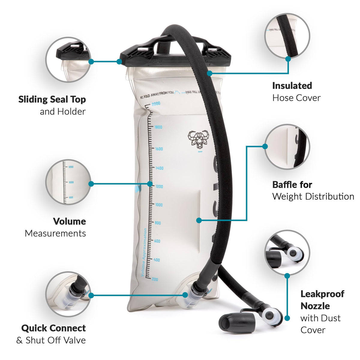 Water Buffalo Oasis 2L Hydration Bladder