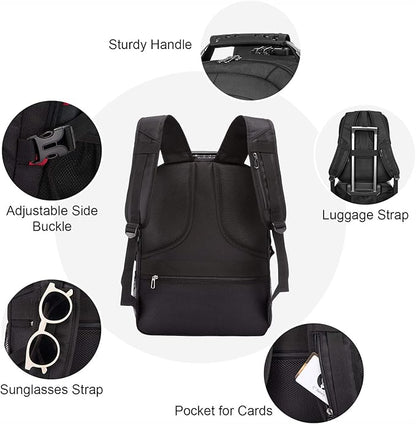 LOVEVOOK Large Backpack for Men 18 inch Heavy Duty Backpack Big Travel Backpack Large Capacity Laptop Backpack with USB Port Waterproof for Business Work (18.4 inch,Black)