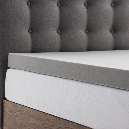 Lucid 3 Inch Bamboo Infused Memory Foam Mattress Topper - California King Size – Cooling Ventilation – Pressure Relieving Bed Topper - Mattress Pad – CertiPur Certified