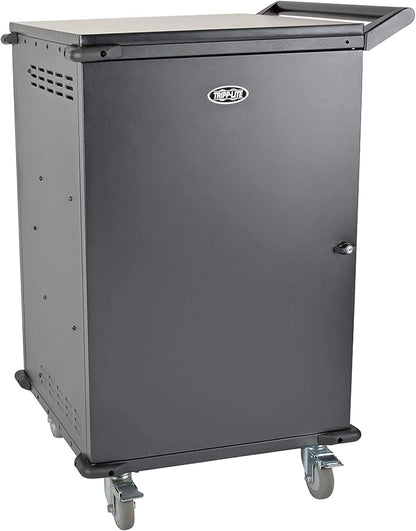 Tripp Lite 42-Port AC Mobile Charging Cart Storage Station for Chromebooks, iPads, Laptops, Tablets, Black (CSC42AC)