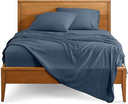 Bare Home Twin Sheet Set - 1800 Ultra-Soft Microfiber Twin Bed Sheets - Double Brushed - Deep Pockets - Easy Fit - Extra Soft - 3 Piece Set - Bedding Sheets & Pillowcases (Twin, Bering Sea)