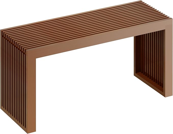 Bamboo Dining Bench Indoor Long Entryway Shoe Rack Bench,Outdoor Modern Wood Benches 35 Inch Bamboo Bench for Living Room Hallway Bedroom Bathroom