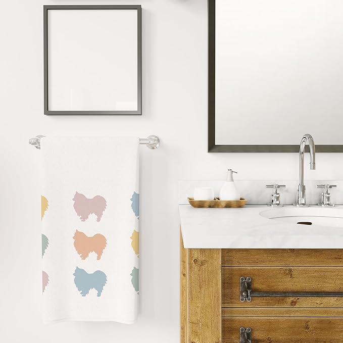Pomeranian Gifts Kitchen Towels - Pomeranian Dog Hand Towels, 16x24 Inches
