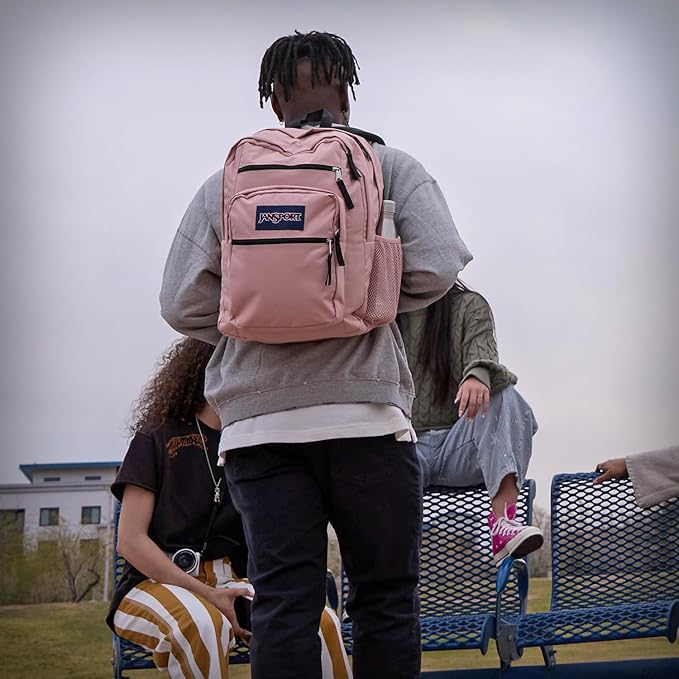 JanSport Laptop Backpack - Computer Bag with 2 Compartments, Ergonomic Shoulder Straps, 15” Laptop Sleeve, Haul Handle - Happy Hearts Black