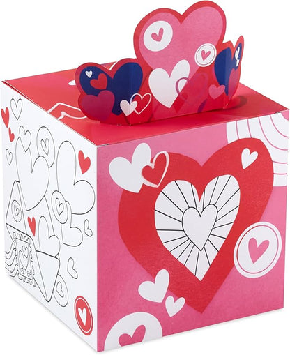 Hallmark DIY Pop Up Valentine's Day Mailbox with Cards and Stickers for Classroom Exchange