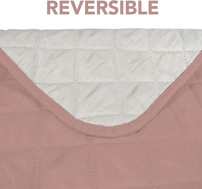PureFit Reversible Sofa Cover Water Resistant Recliner Couch Cover, Machine Washable Furniture Cover with Adjustable Strap for Dogs, Pets (Recliner, Pink/Ivory)