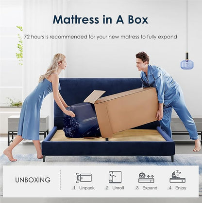 SDHYL King Mattress, 12 Inch Gel Infused Memory Foam Mattress for Good Sleep, Bed in a Box Mid Firm CertiPUR-US Certified & Fiberglass Free, Washable Cover, 80"*76"
