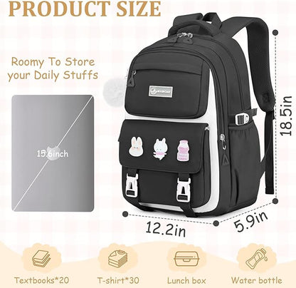 Kids Backpacks for Girls - Cute Girls Backpack for Elementary, Middle and High School Students - 18" School Bookbag