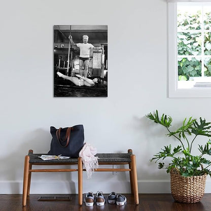 ART.COM Wall Premium Photographic Print Opera Singer Roberta Peters Balancing Her Trainer, Joseph Pilates, on Her Operatic Breadbasket by Michael Rougier, 24" x 32"
