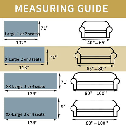 Non Slip Sofa Covers Couch Covers for 3 Cushion Couch Sofa Pet Friendly Washable Couch Cover, Soft Thick Sectional Couch Covers L Shape Furniture Protector for Kids, Dogs 71" X118"