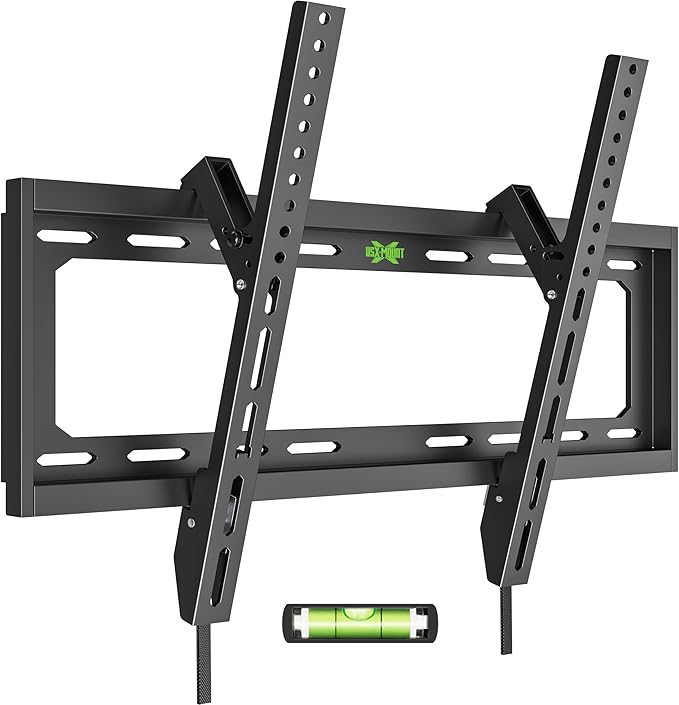 USX Mount Tilting TV Wall Mount Bracket Low Profile for Most 26"-60" LED, LCD, Flat Television, TV Bracket Tilt Mount for VESA 400x400mm- Up to 99lbs, Quick Lock and Release Fits 12" 16" Stud