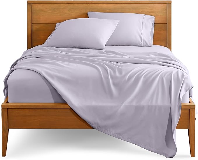 Bare Home Full Sheet Set - 1800 Ultra-Soft Microfiber Full Bed Sheets - Double Brushed - Deep Pockets - Easy Fit - 4 Piece Set - Bed Sheets (Full, Light Lavender)
