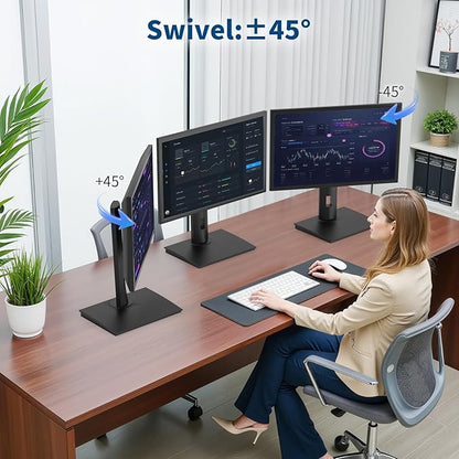 Vesa Monitor Stand with Spring-Adjustable Height, Swivel, Tilt, Rotation Vesa Stand, Compatible with Monitors Within 27 inch and Weighing Between 7.7-11lb (Black, Only for 7.7-11 lb Monitor)