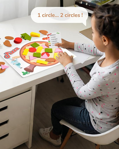 CHEFAN Pizza Counting Toddler Toys, Toddler Number Learning Toys, Preschool Math Games, Manipulatives for Preschool (Pack of 2)