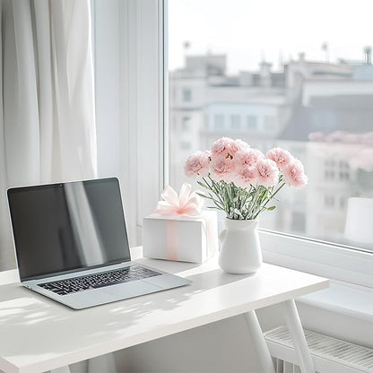 Kaboon 45.67"x23.62" White Table Top, Solid One-Piece Desktop, Reversible Melamine Countertop, Double Desks, L-Desk DIY
