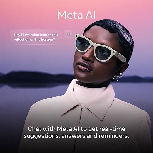 Ray-Ban Meta (Gen 2), Skyler, Shiny Black | Smart AI Glasses for Men, Women — 2x Battery Life — 3K Ultra HD Resolution — 12 MP Ultra-Wide Camera, Audio, Video — Polarized Gradient Graphite Lenses