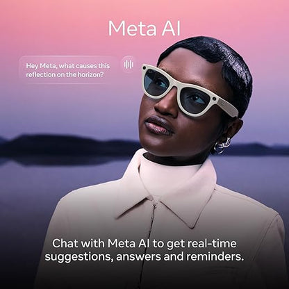 Ray-Ban Meta (Gen 2), Skyler, Shiny Black | Smart AI Glasses for Men, Women — 2x Battery Life — 3K Ultra HD Resolution — 12 MP Ultra-Wide Camera, Audio, Video — Polarized Gradient Graphite Lenses